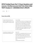 NFHS Football Exam-Part 1 &vert;&vert; Exam Questions and Answers &lpar;Verified Answers&rpar; &vert;&vert;ACTUAL EXAM 2026 TEST&excl;&excl; Graded A&plus; &vert; 2025&vert;2026 EXAM UPDATE