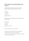 WGU Finance Exam with Questions and Answers