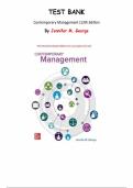 Contemporary Management &ndash; 13th Edition &lpar;2024 Release&rpar;&comma; Jennifer George &vert; Complete Test Bank Chapters 1&ndash;19