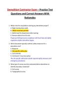 Demolition Contractor Exam &ndash; Practice Test Questions and Correct Answers With Rationales