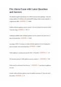 Fire Alarm Exam with Latest Questions and Answers