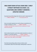 WGU D669 EXAM ACTUAL EXAM 2026 &vert; EARLY LITERACY METHODS OA EXAM &vert; ALL QUESTIONS AND CORRECT ANSWERS &vert; UPDATED VERSION