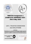 TMN3704 Assignment 1 &lpar;COMPLETE ANSWERS&rpar; 2026 - DUE 5 May 2026&semi; 100&percnt; Correct solutions and explanations&period;