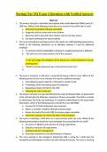 Nursing Nur 254 Exam 4 Questions with Verified Answers