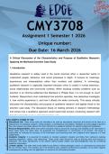 CMY3708 Assignment 1 &lpar;ANSWERS&rpar; Semester 1 2026 - DISTINCTION GUARANTEED