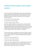 Psychiatry Review questions with complete solutions&period;