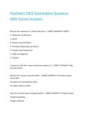 Psychiatry OSCE Examination Questions With Correct Answers&period;