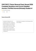 ONS ONCC Chemo Renewal Exam Newest 2026 Complete Questions And Correct Detailed Answers &lpar;Verified Answers&rpar;&vert;Already Graded A&plus;