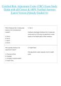 Certified Risk Adjustment Coder &lpar;CRC&rpar; Exam Study Guide with all Correct & 100&percnt; Verified Answers &vert;Latest Version &vert;Already Graded A&plus; 
