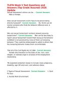 TLETA Week 5 Test Questions and Answers &lpar;Top Grade Assured&rpar; 2026 Update&period;