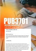 PUB3702 Assignments 2026 - Due April&sol;May 2026 - Discount Bundle 