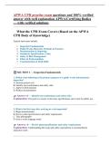 APWA CPII practice exam questions and 100&percnt; verified answer with well explanation APWA&sol;Certifying Bodies &mdash; with verified solutions