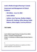 Medical-Surgical Nursing Study Guide & Practice MCQ Test Bank &ndash; Lewis 5th Canada