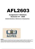 AFL2603 - ASSIGNMENT 1 SOLUTIONS &lpar; SEMESTER 1 2026 &rpar;