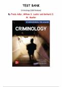 Criminology &ndash; 2024 Edition&comma; Freda Adler &vert; Complete Test Bank Chapters 1&ndash;18