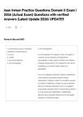 Jean Inman Practice Questions Domain II Exam &vert; 2026 &lpar;Actual Exam&rpar; Questions with verified Answers &lpar;Latest Update 2026&rpar; UPDATE&excl;&excl;