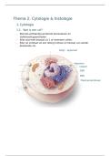 Samenvatting - thema 2 - cytologie & histologie - anatomie
