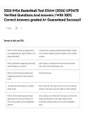 2026 IHSA Basketball Test EXAM &lpar;2026&rpar; UPDATE Verified Questions And Answers &vert; With 100&percnt; Correct Answers graded A&plus; Guaranteed Success&excl;&excl;