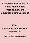 Nurse Practitioner Exam &ndash; Practice&comma; Law&comma; and Education Study Guide PDF