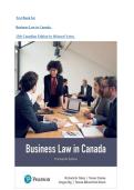 Test Bank for Business Law in Canada&comma; 13th Canadian Edition by Richard Yates&vert; All Chapters 1-16&vert; Newest Edition 2026&period;