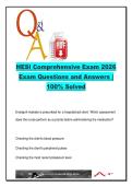 HESI Comprehensive Exam 2026 &lpar;500&plus; Q&A&rpar; &ndash; HESI Exit Exam &ndash; RN Program &ndash; Med-Surg&comma; OB&comma; Pediatrics & Pharmacology Review