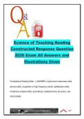 Science of Teaching Reading Constructed Response 2026 &lpar;200&plus; Q&A&rpar; &ndash; STR Exam 293 &ndash; Foundational Skills&comma; Comprehension & BAM Strategy
