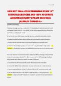 HESI EXIT FINAL COMPREHENSIVE EXAM 12TH EDITION &vert;QUESTIONS AND 100&percnt; ACCURATE ANSWERS &vert;NEWEST UPDATE 2025&sol;2026 &vert;ALREADY GRADED A&plus;