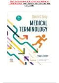 TEST BANK FOR QUICK AND EASY MEDICAL TERMINOLOGY 10th EDITION BY LEONARD ALL CHAPTERS