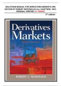 SOLUTIONS MANUAL FOR DERIVATIVES MARKETS 3RD EDITION BY ROBERT MCDONALD&vert;&vert; ALL CHAPTERS&comma; 100&percnt; ORIGINAL VERIFIED&comma; A&plus; GRADE