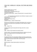 CHLH 243 - MODULE 3 SOCIAL FACTORS AND DRUG USE