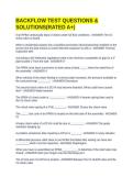 BACKFLOW TEST QUESTIONS & SOLUTIONS&lpar;RATED A&plus;&rpar;  
