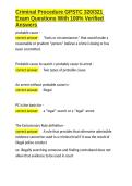 Criminal Procedure GPSTC 320 321 Exam Questions With 100- Verified Answers&period;docx