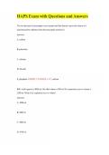 HAPS Exam with Questions and Answers