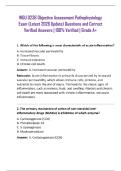 WGU D236 Objective Assessment Pathophysiology Exam &lpar;Latest 2026 Update&rpar; Questions and Correct Verified Answers &vert; 100&percnt; Verified &vert; Grade A&plus;