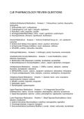 CJE PHARMACOLOGY REVIEW QUESTIONS