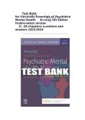 Test Bank for Varcarolis Essentials of Psychiatric Mental Health Nursing 5th Edition &lpar;Fosbre&rpar; &ndash; Updated 2026&sol;2027 &vert; Chapters 1&ndash;28 &vert; Questions&comma; Answers & Rationales &vert; PDF