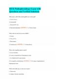 HESI Pathophysiology Exam with Questions and Verified Solutions