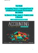 Test Bank  Accounting Theory&colon; Conceptual Issues in  a Political and Economic Environment  9th Edition  by Harry I&period; Wolk&comma; James L&period; Dodd & John  J&period; Rozycki  100&percnt; Verified Answers&vert; A&plus; Grade&vert;&vert;ISBN&colon;9781483375021