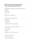 HESI RN Advanced Pathophysiology Exam with Questions and Answers