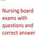 Nursing board  exams with  questions and  correct answer