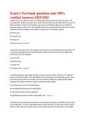 Exam 2 Test bank questions and 100&percnt;  verified Answers 2025&sol;2026 