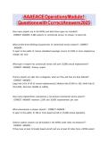 AAAE ACE Operations Module 1 Questions with Correct Answers 2026