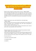 AAAE ACE Communications Course Module One - Section One Questions with Correct Answers 2026