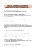 AAAE ACE Airport Finance Mod 1 Questions with Correct Answers 2026