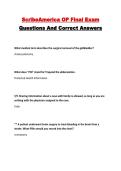 ScribeAmerica OP Final Exam Questions And Correct Answers