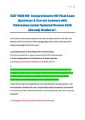 EXIT HESI RN- Comprehensive RN Final Exam Questions & Correct Answers with Rationales &vert;Latest Updated Version 2026 &vert;Already Graded A&plus;&period;