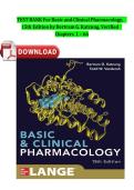 TEST BANK For Basic and Clinical Pharmacology&comma; 15th Edition by Bertram G&period; Katzung&comma; Verified Chapters 1 - 66&comma; Complete Newest Version