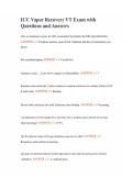 ICC Vapor Recovery VT Exam with Questions and Answers