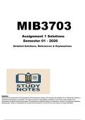 MIB3703 - ASSIGNMENT 1 SOLUTIONS &lpar; SEMESTER 1 2026 &rpar;