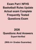 NFHS Basketball Rules 2026 Update &ndash; Exam Part I Actual Test & Frequently Asked Questions PDF